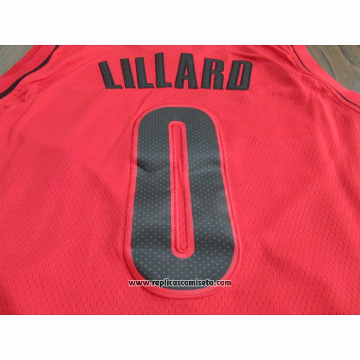 Camiseta Portland Trail Blazers Damian Lillard #0 Statement 2019-20 Rojo